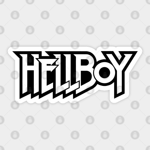 HELLBOY - letters white Sticker by ROBZILLA